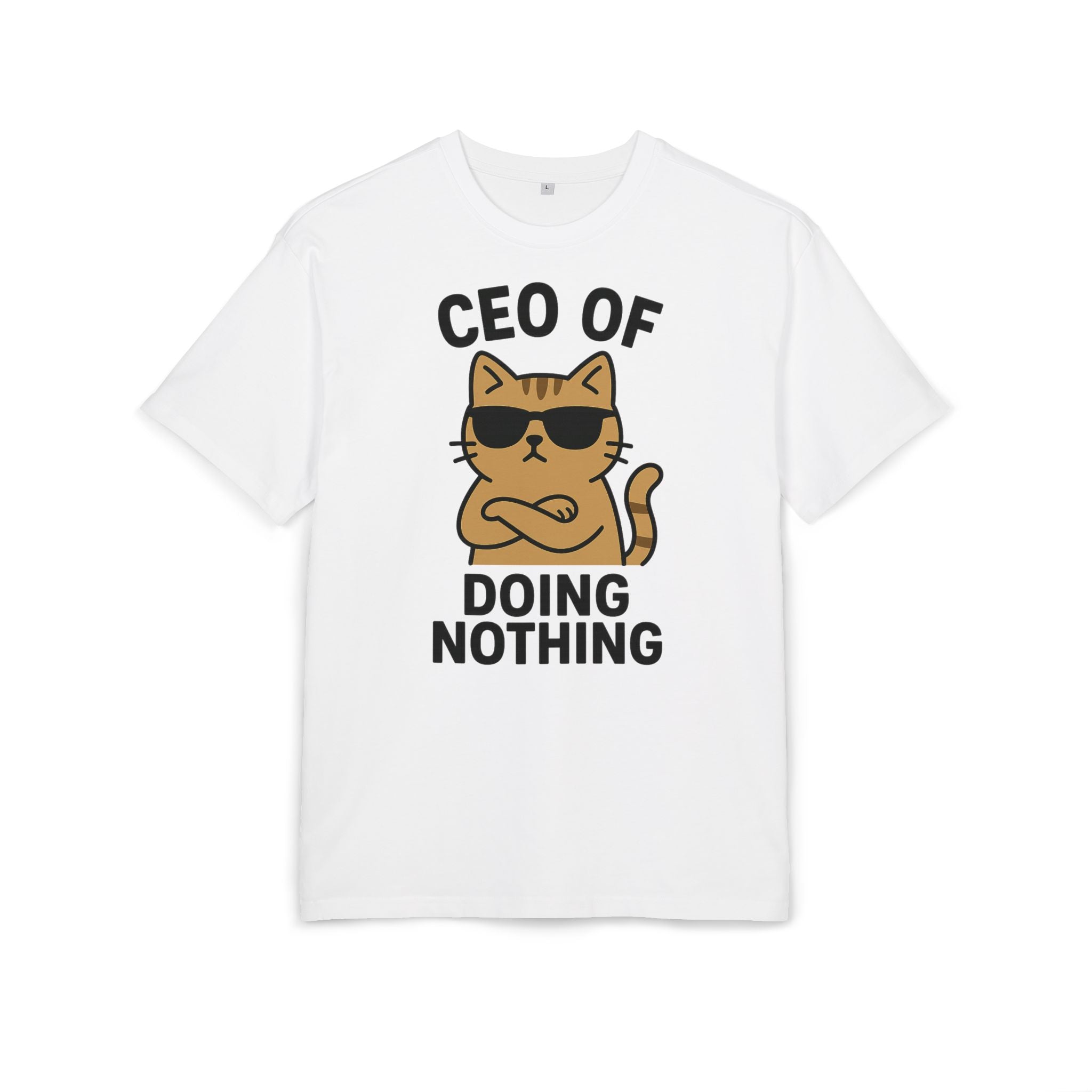 Lustiges Katzen T-Shirt, Unisex Heavy Oversize T-Shirt, CEO of Doing Nothing