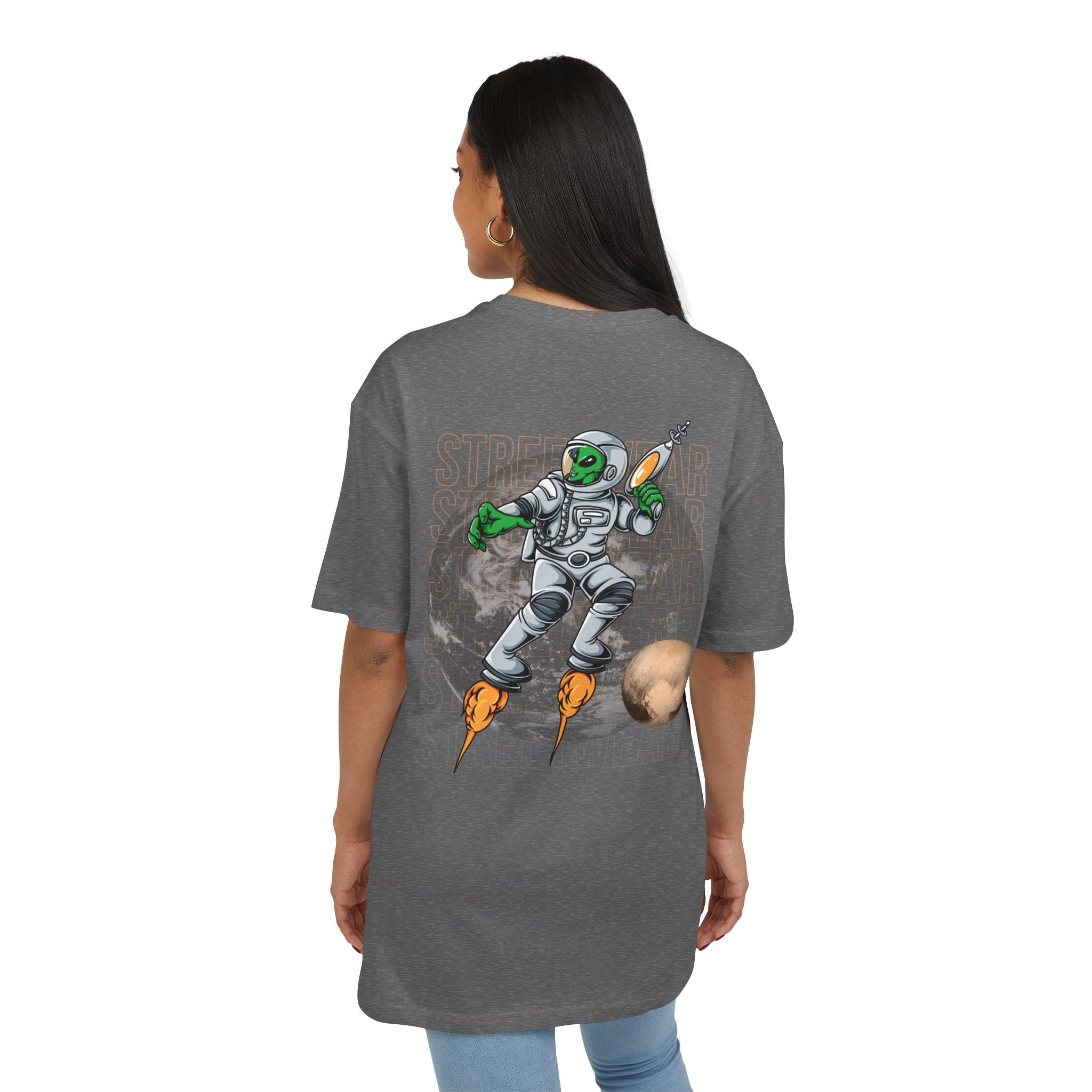 Cosmic Alien Tee, Unisex Oversized Graphic Shirt