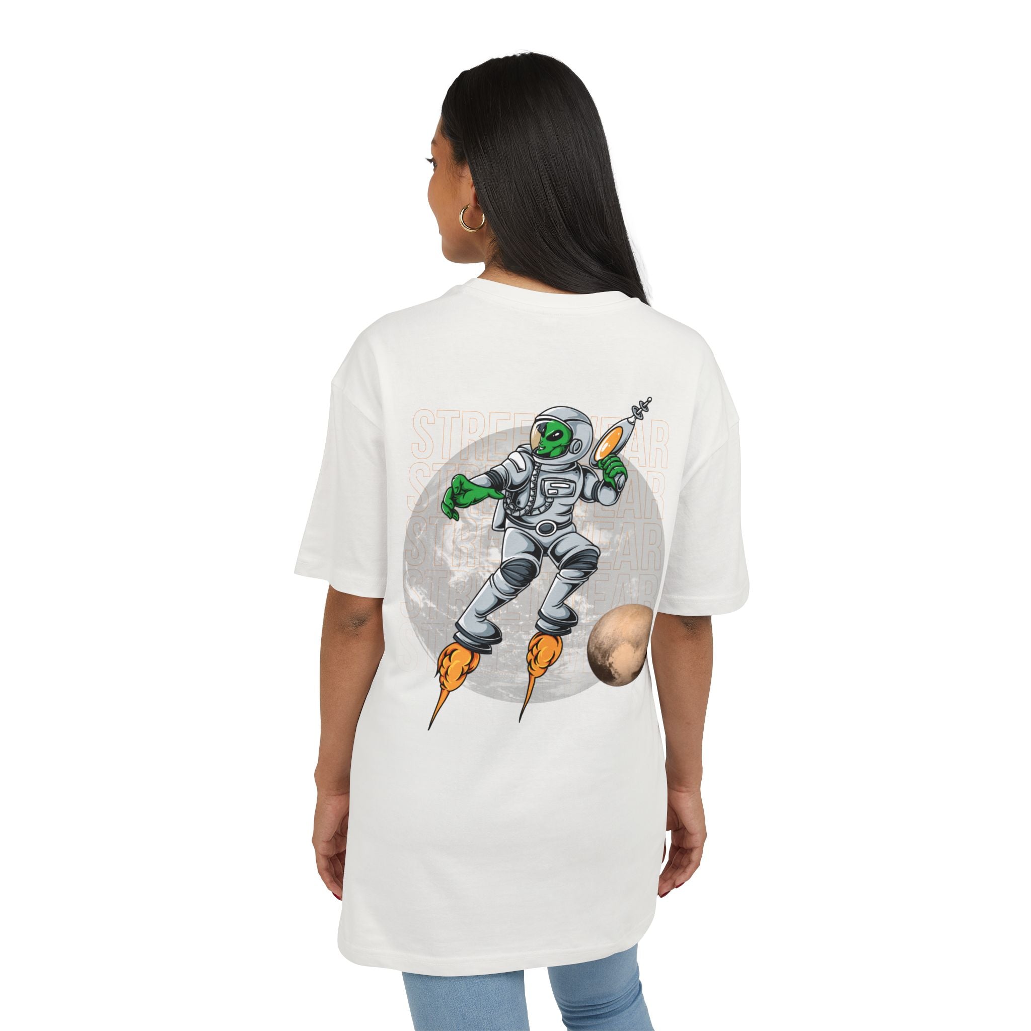 Cosmic Alien Tee, Unisex Oversized Graphic Shirt