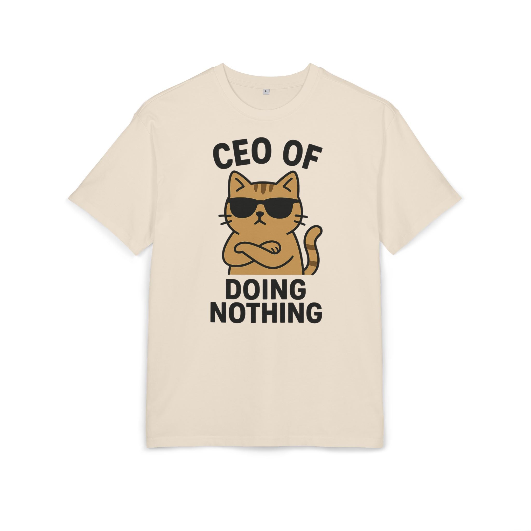 Lustiges Katzen T-Shirt, Unisex Heavy Oversize T-Shirt, CEO of Doing Nothing