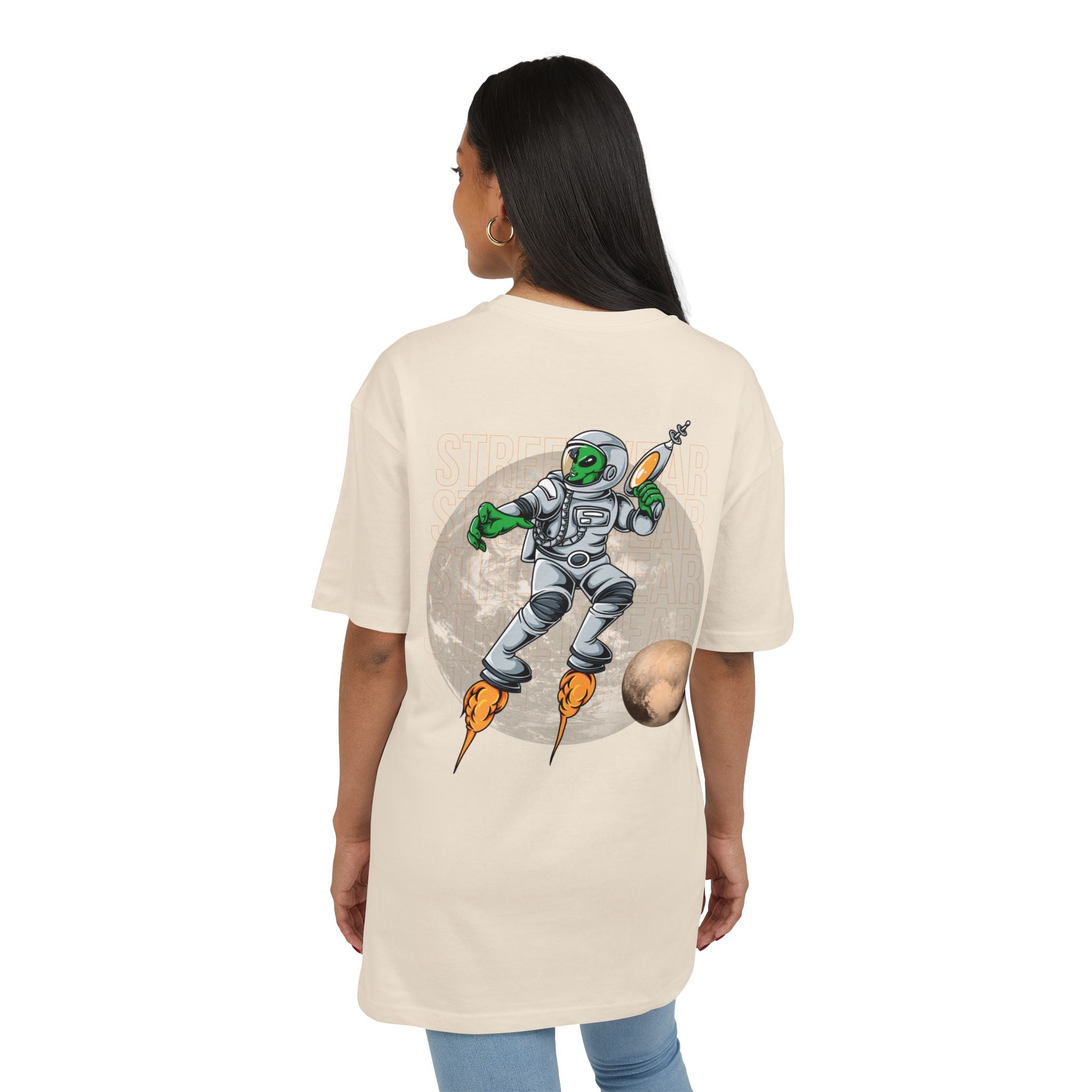 Cosmic Alien Tee, Unisex Oversized Graphic Shirt