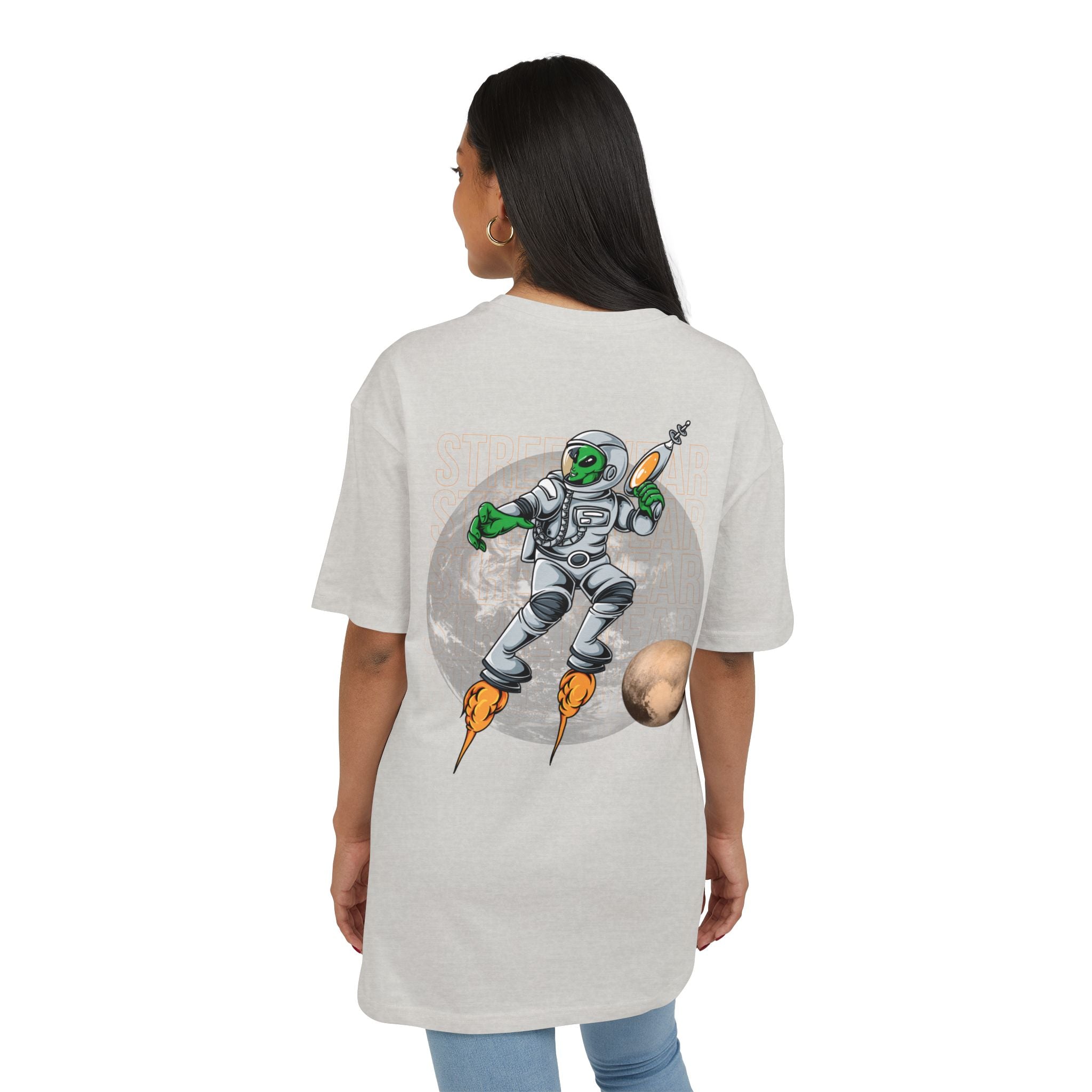 Cosmic Alien Tee, Unisex Oversized Graphic Shirt