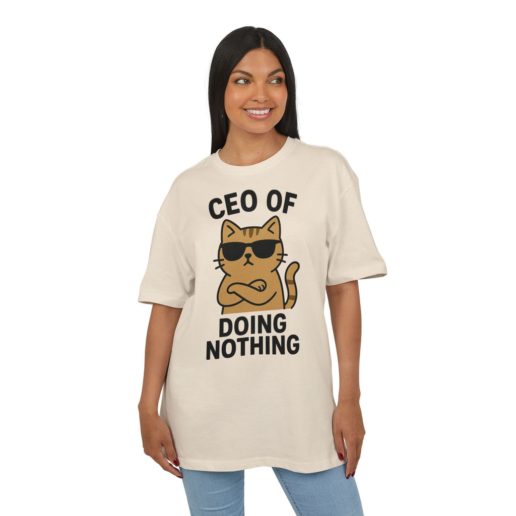 Lustiges Katzen T-Shirt, Unisex Heavy Oversize T-Shirt, CEO of Doing Nothing