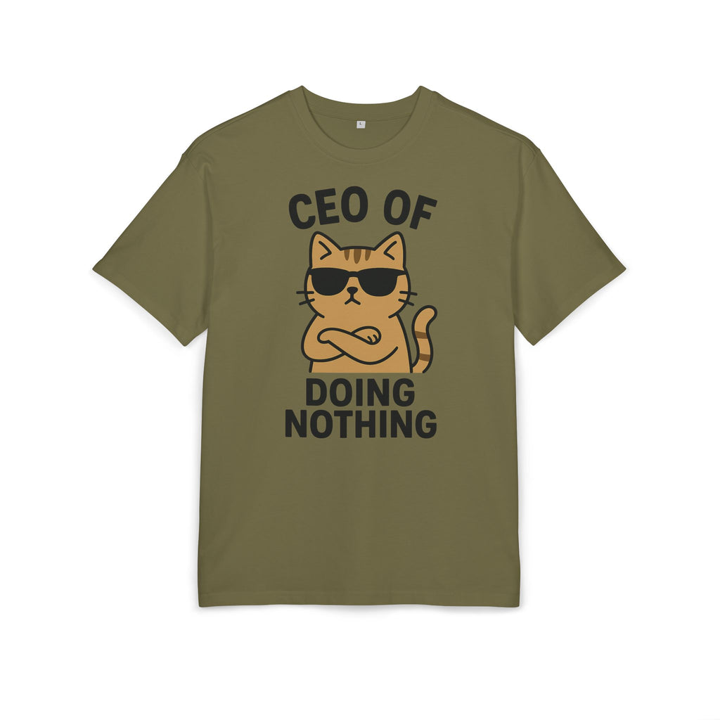 Lustiges Katzen T-Shirt, Unisex Heavy Oversize T-Shirt, CEO of Doing Nothing