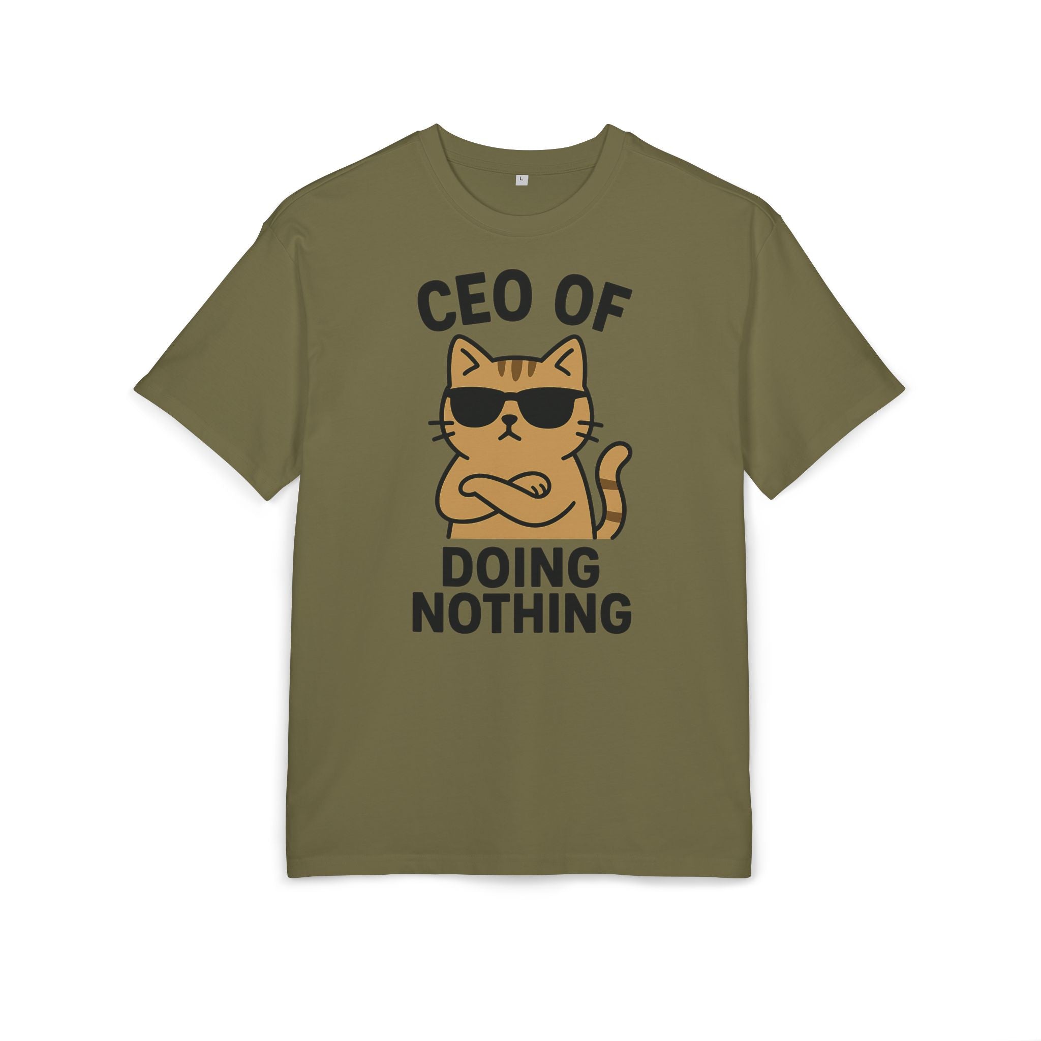 Lustiges Katzen T-Shirt, Unisex Heavy Oversize T-Shirt, CEO of Doing Nothing