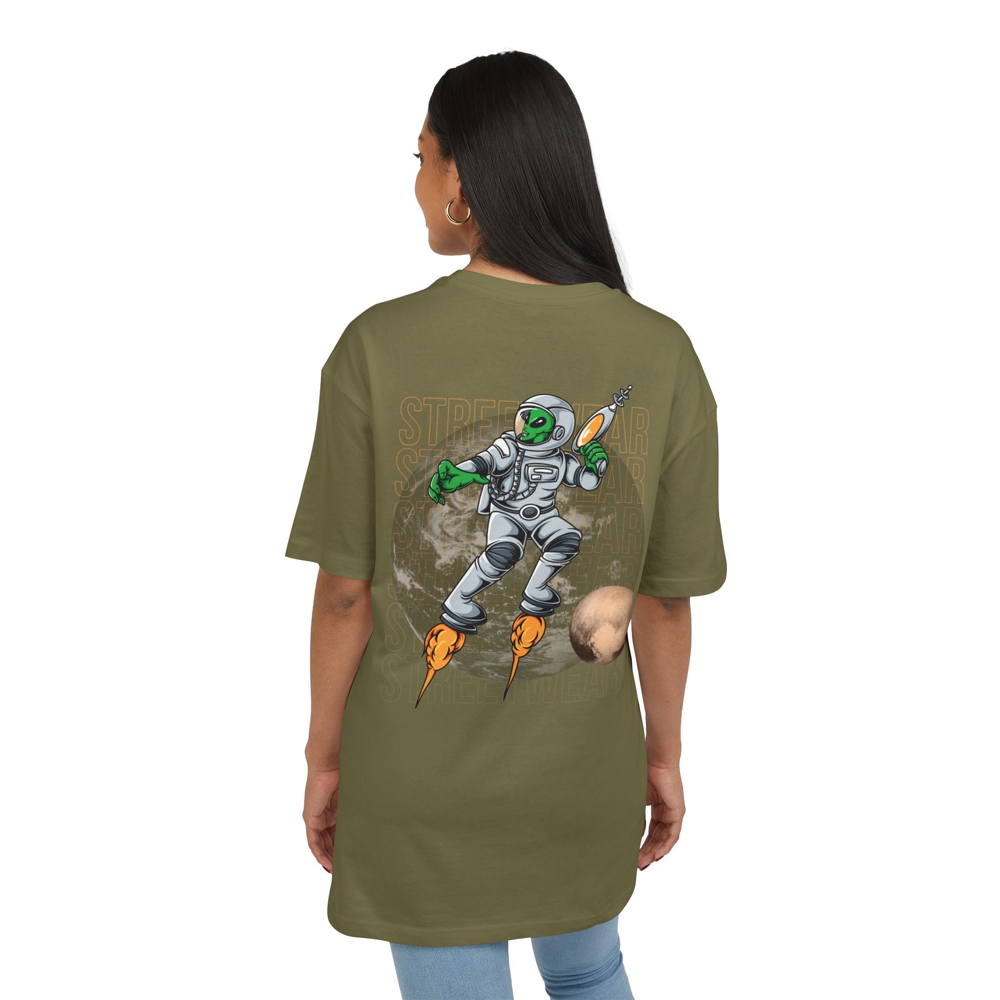 Cosmic Alien Tee, Unisex Oversized Graphic Shirt