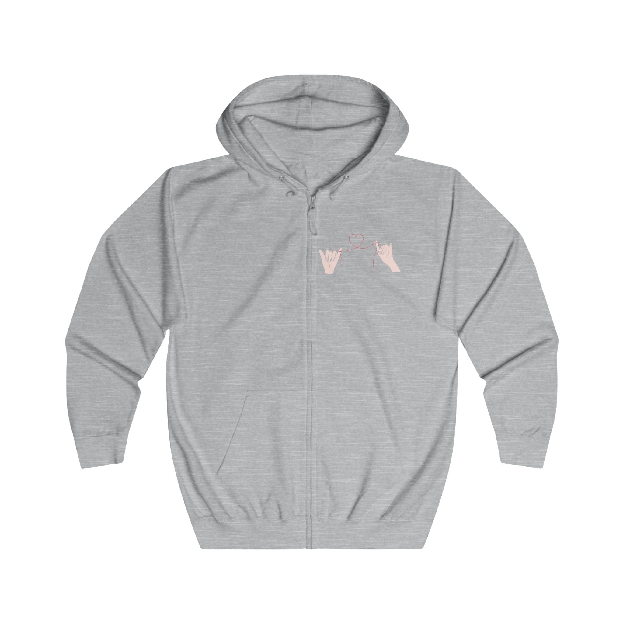 Romantic Floral Love Zipp-Hoodie
