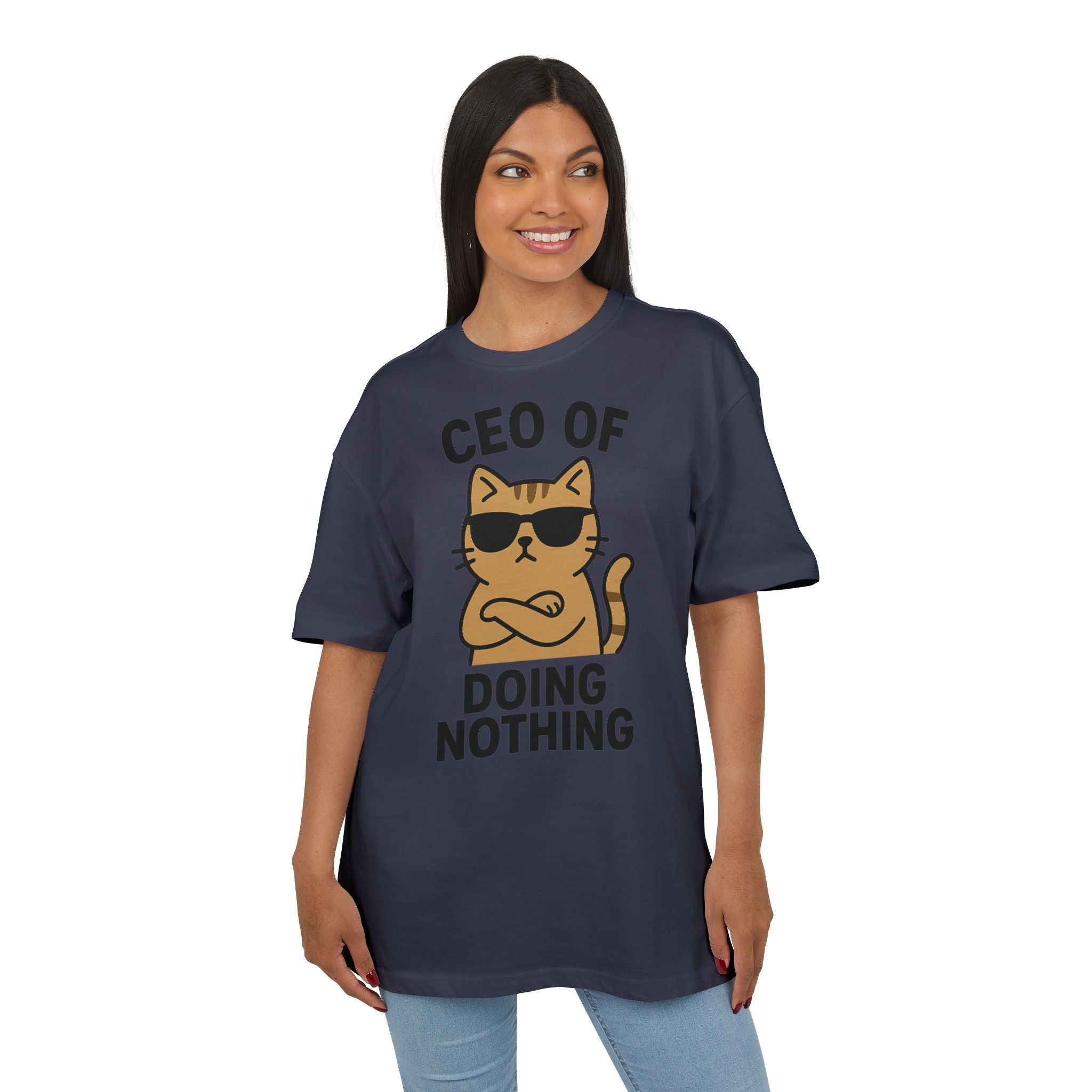 Lustiges Katzen T-Shirt, Unisex Heavy Oversize T-Shirt, CEO of Doing Nothing