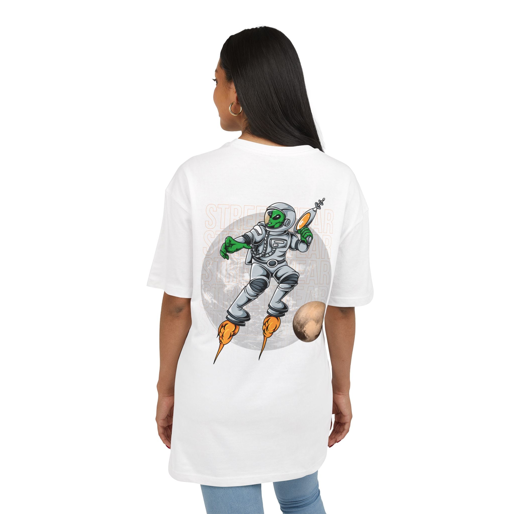Cosmic Alien Tee, Unisex Oversized Graphic Shirt