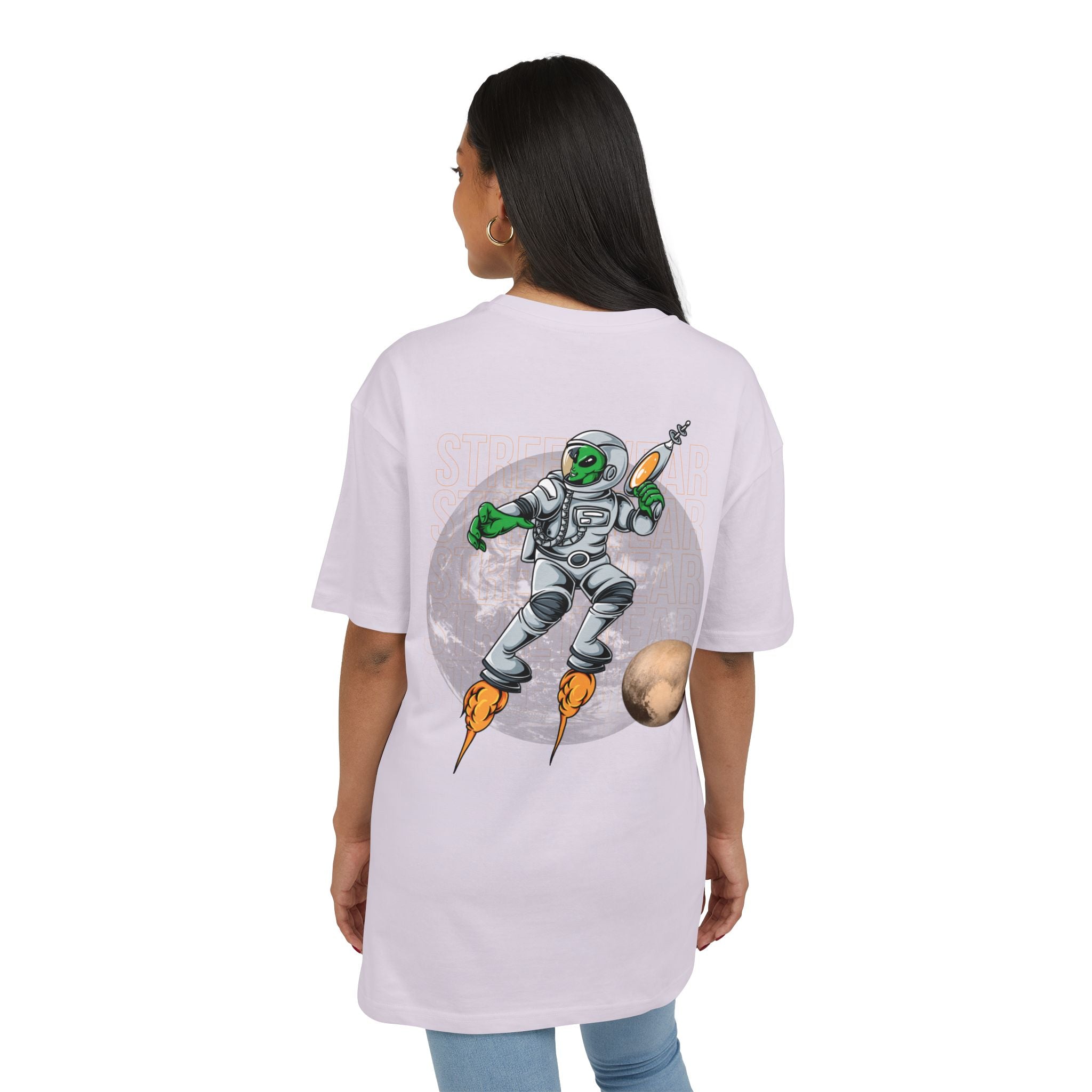 Cosmic Alien Tee, Unisex Oversized Graphic Shirt