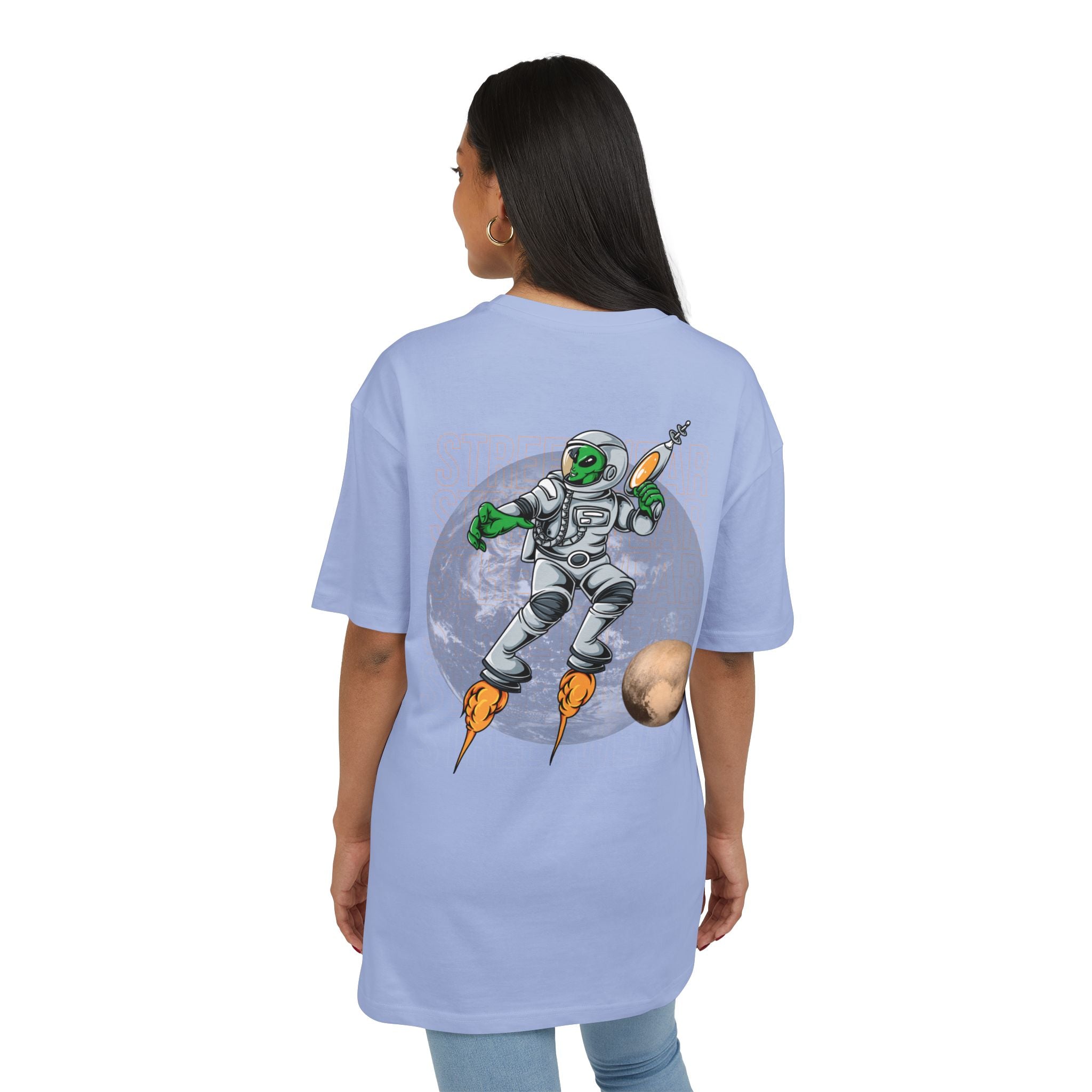 Cosmic Alien Tee, Unisex Oversized Graphic Shirt