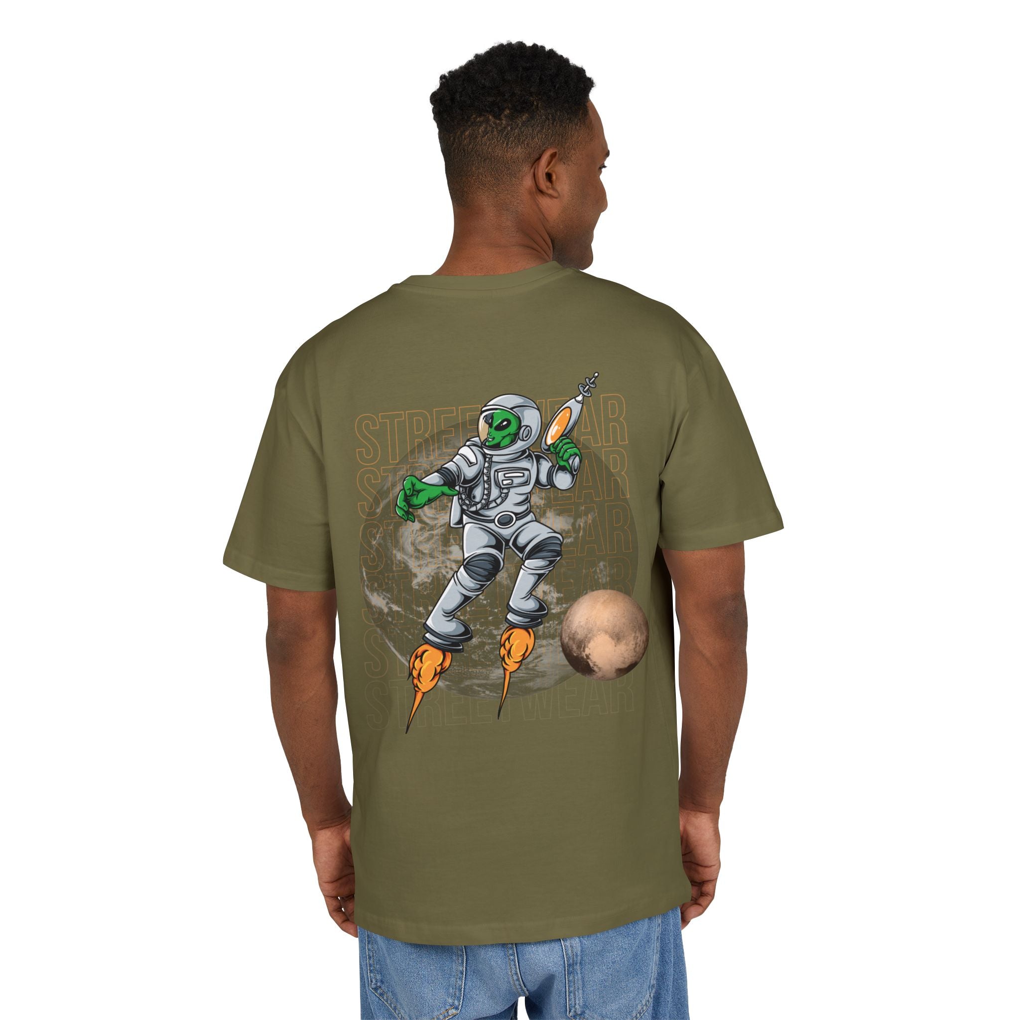 Cosmic Alien Tee, Unisex Oversized Graphic Shirt
