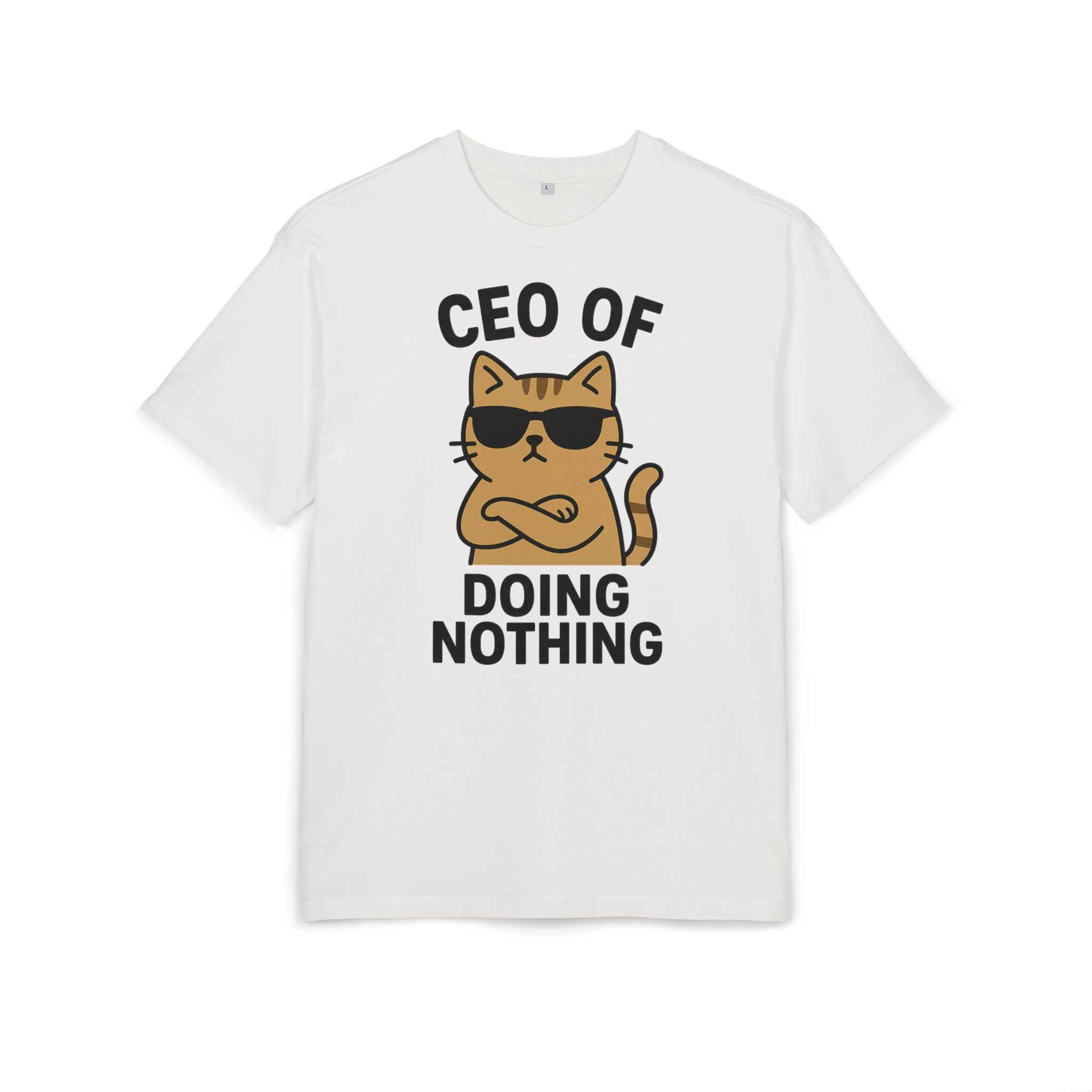 Lustiges Katzen T-Shirt, Unisex Heavy Oversize T-Shirt, CEO of Doing Nothing
