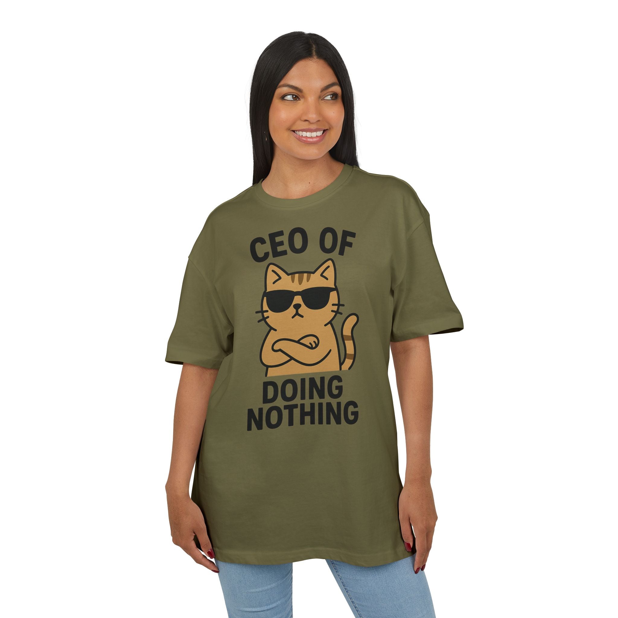 Lustiges Katzen T-Shirt, Unisex Heavy Oversize T-Shirt, CEO of Doing Nothing