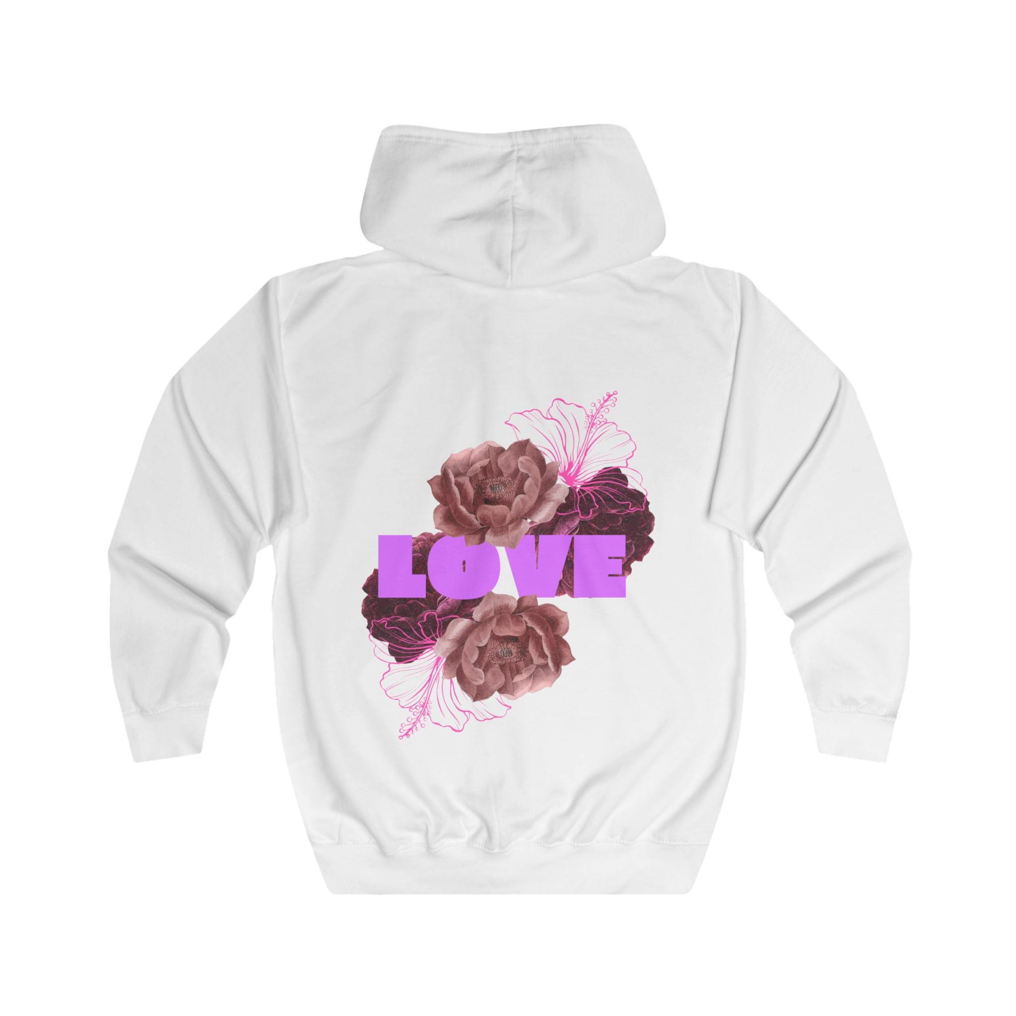 Romantic Floral Love Zipp-Hoodie