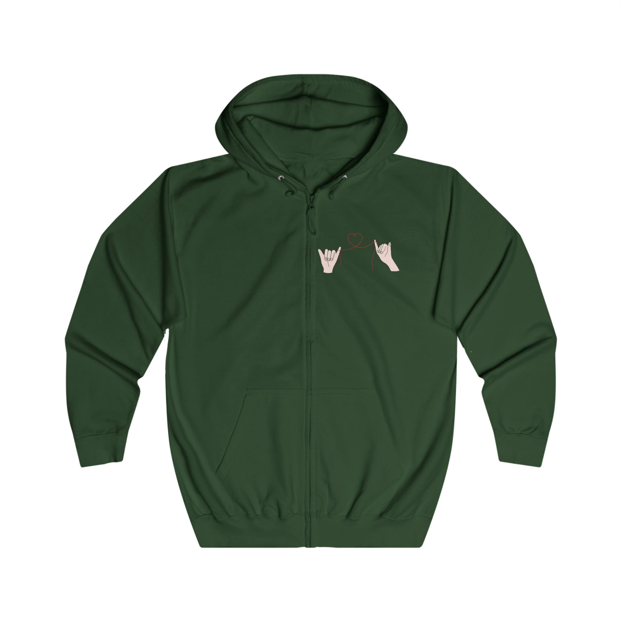 Romantic Floral Love Zipp-Hoodie