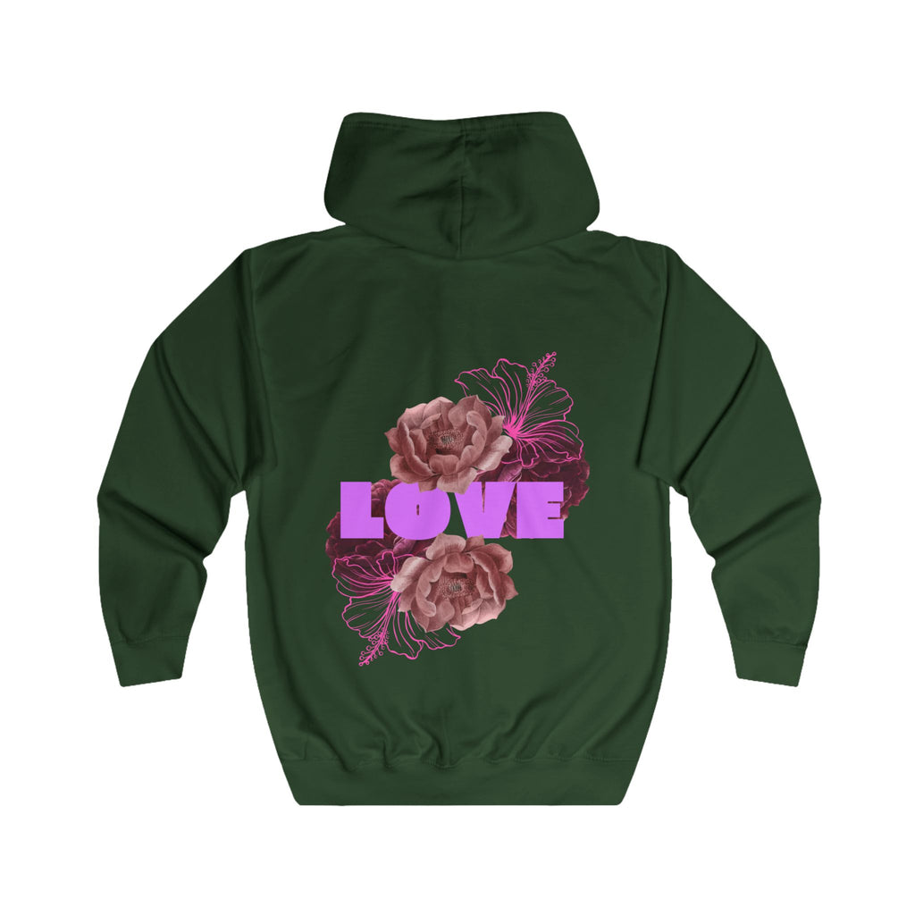 Romantic Floral Love Zipp-Hoodie