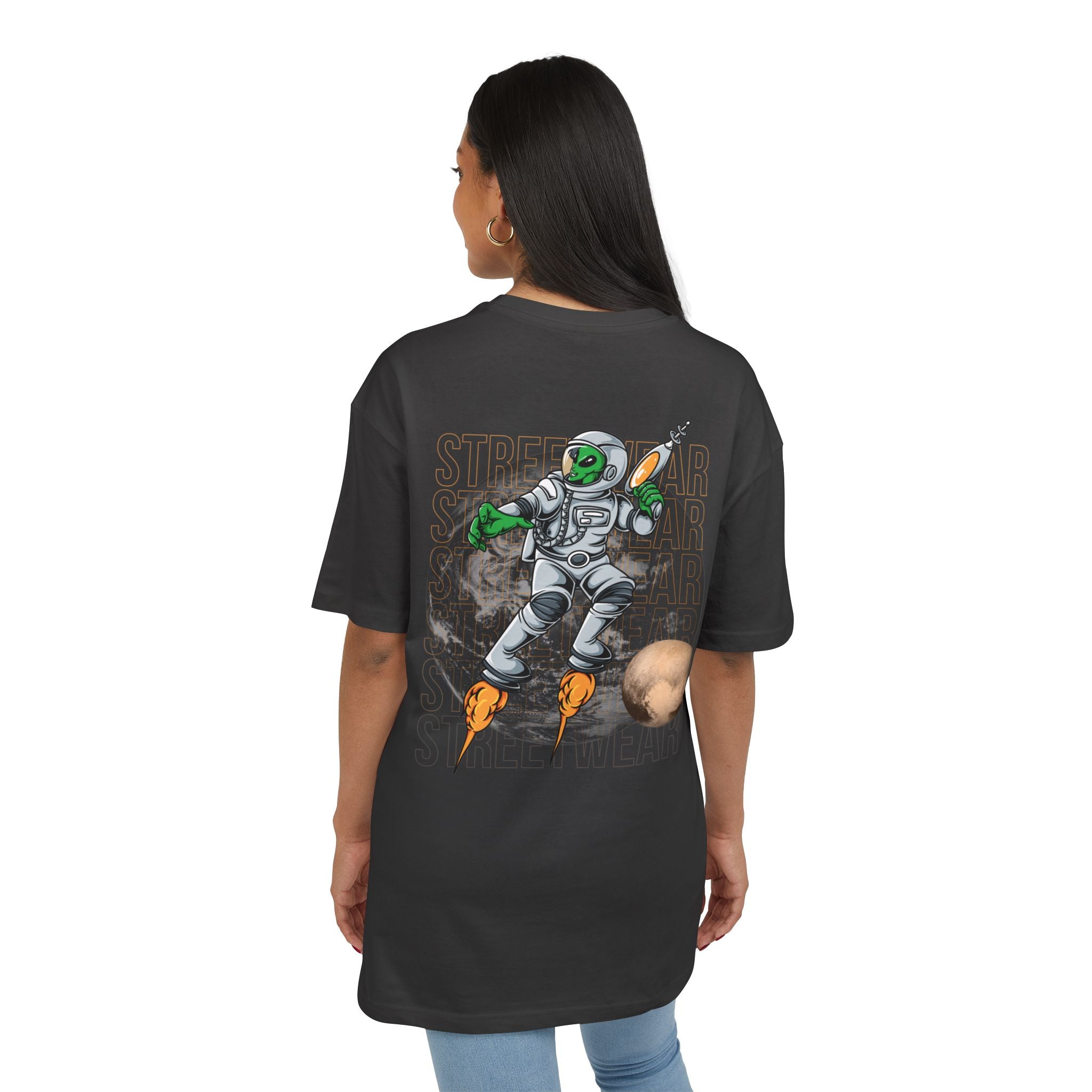 Cosmic Alien Tee, Unisex Oversized Graphic Shirt