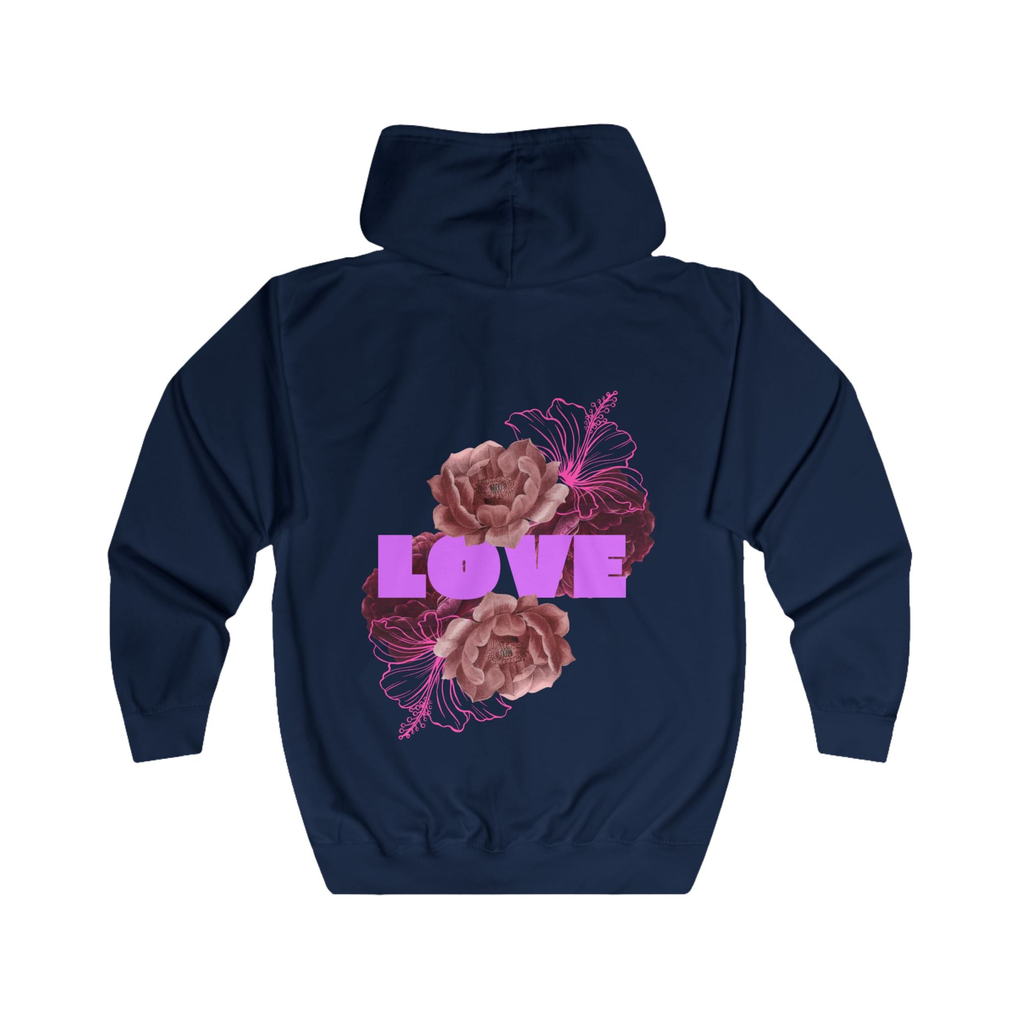 Romantic Floral Love Zipp-Hoodie