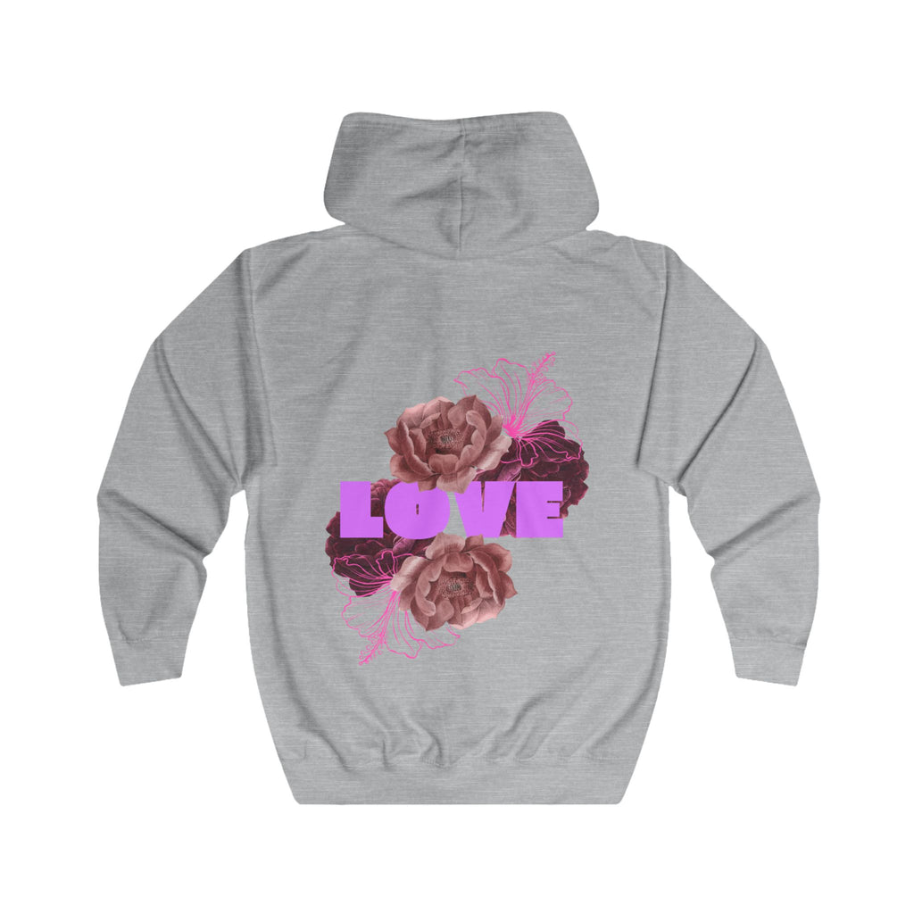 Romantic Floral Love Zipp-Hoodie