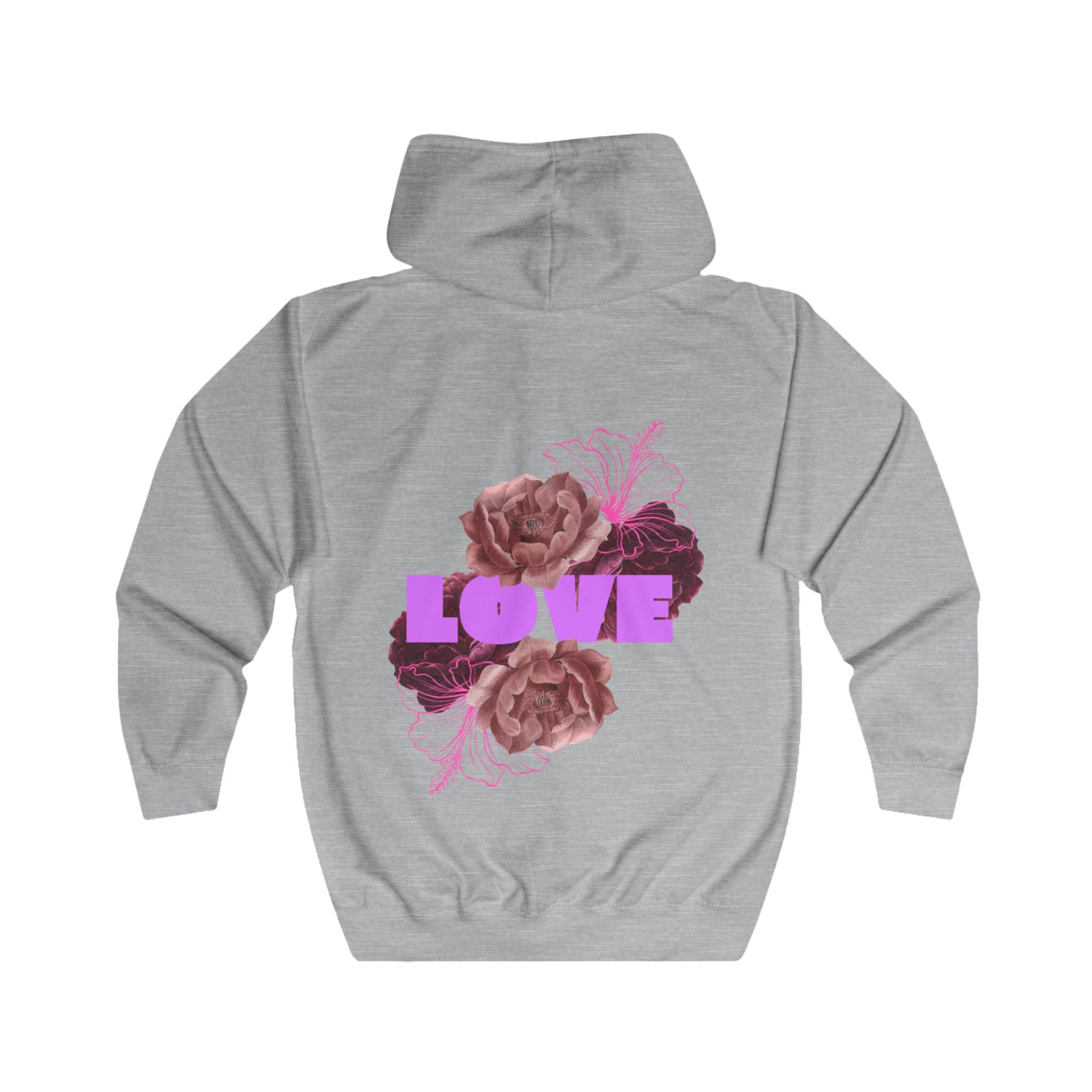 Romantic Floral Love Zipp-Hoodie