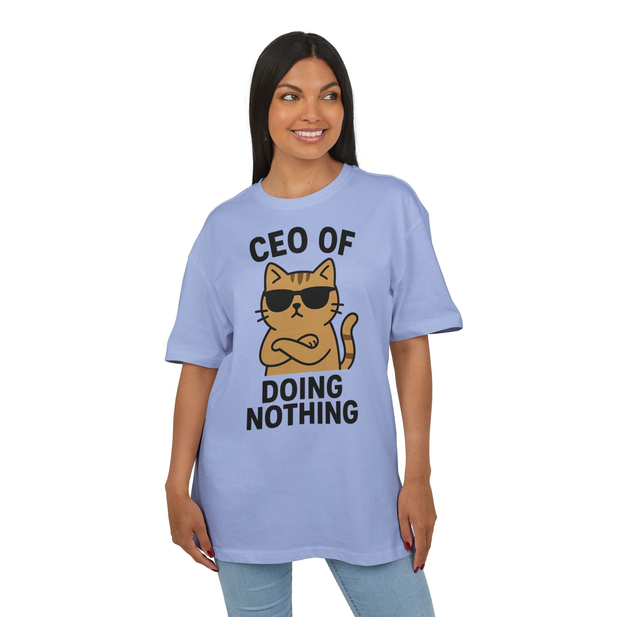 Lustiges Katzen T-Shirt, Unisex Heavy Oversize T-Shirt, CEO of Doing Nothing