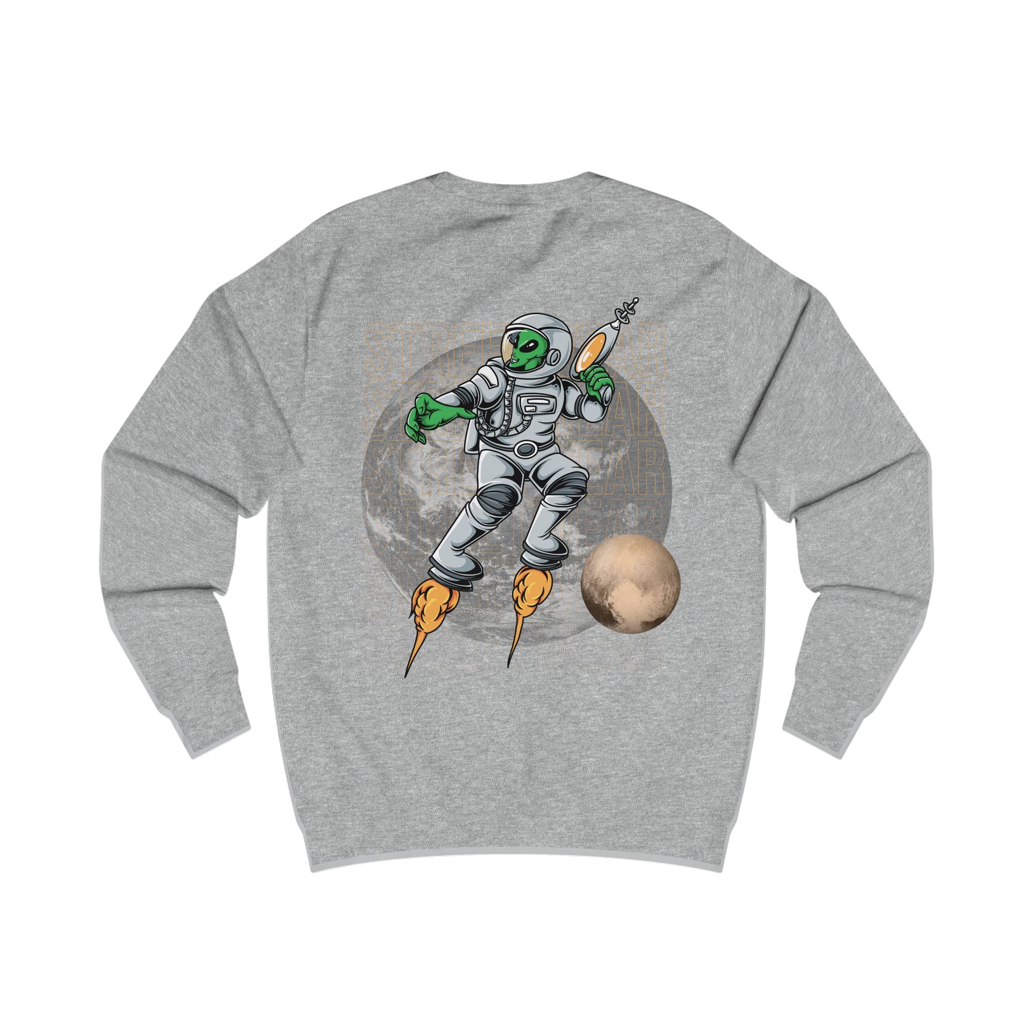 Cosmic Adventure Unisex Sweatshirt, Space Crew, Alien Design