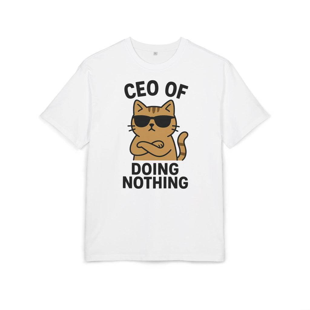 Lustiges Katzen T-Shirt, Unisex Heavy Oversize T-Shirt, CEO of Doing Nothing