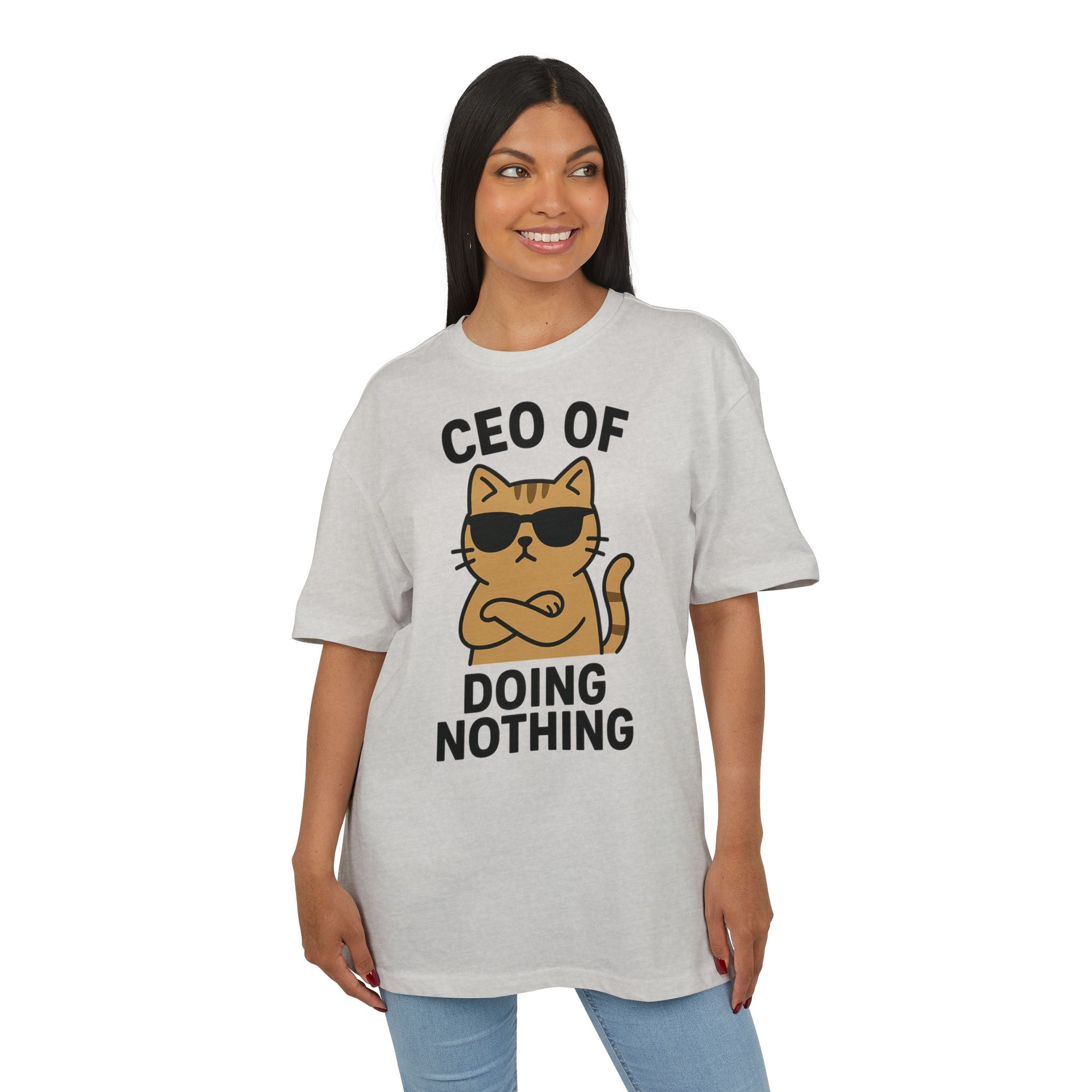 Lustiges Katzen T-Shirt, Unisex Heavy Oversize T-Shirt, CEO of Doing Nothing