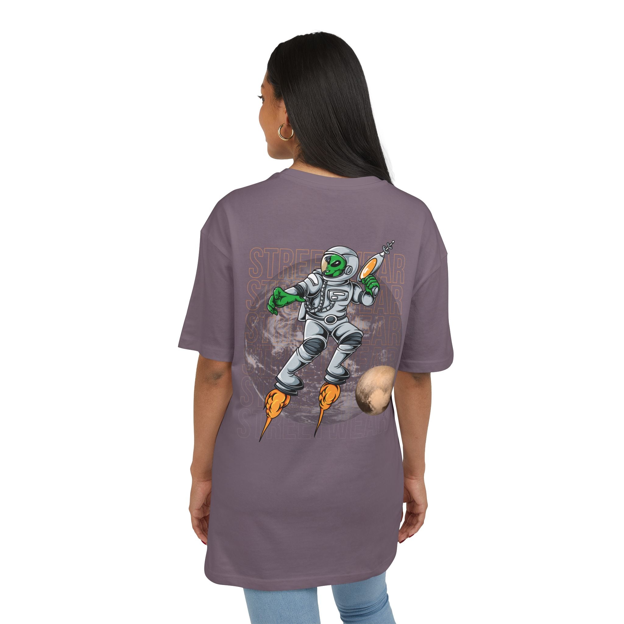 Cosmic Alien Tee, Unisex Oversized Graphic Shirt