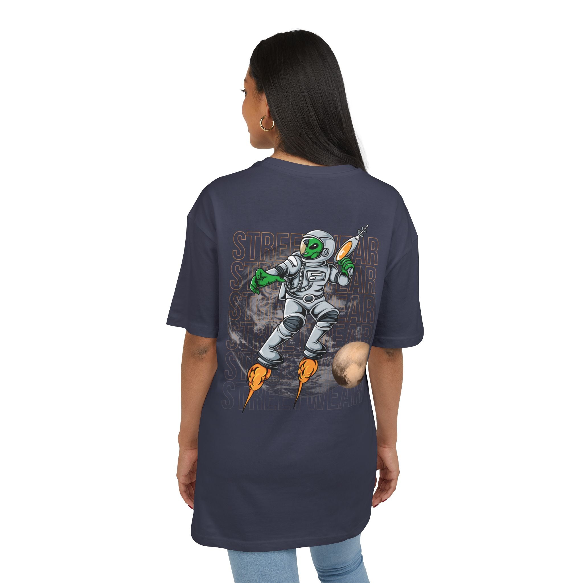 Cosmic Alien Tee, Unisex Oversized Graphic Shirt