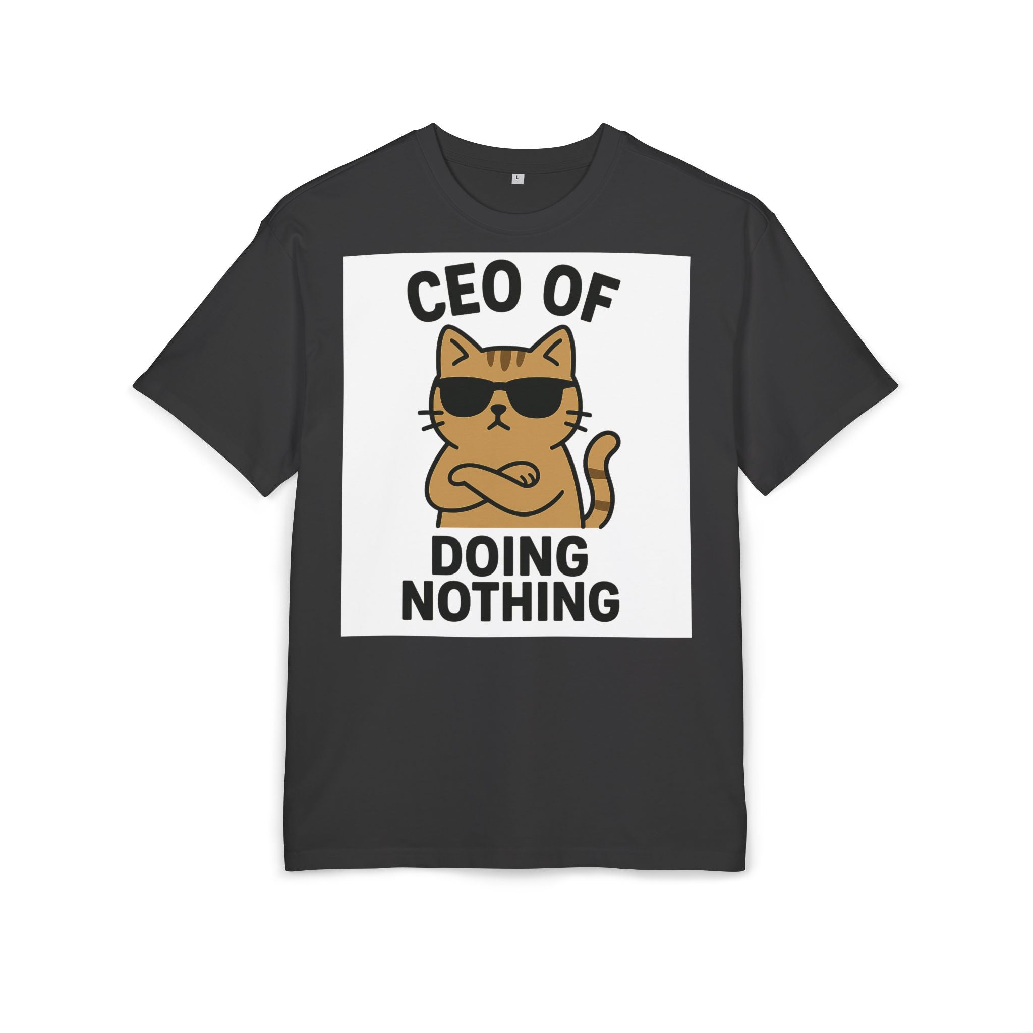 Lustiges Katzen T-Shirt, Unisex Heavy Oversize T-Shirt, CEO of Doing Nothing
