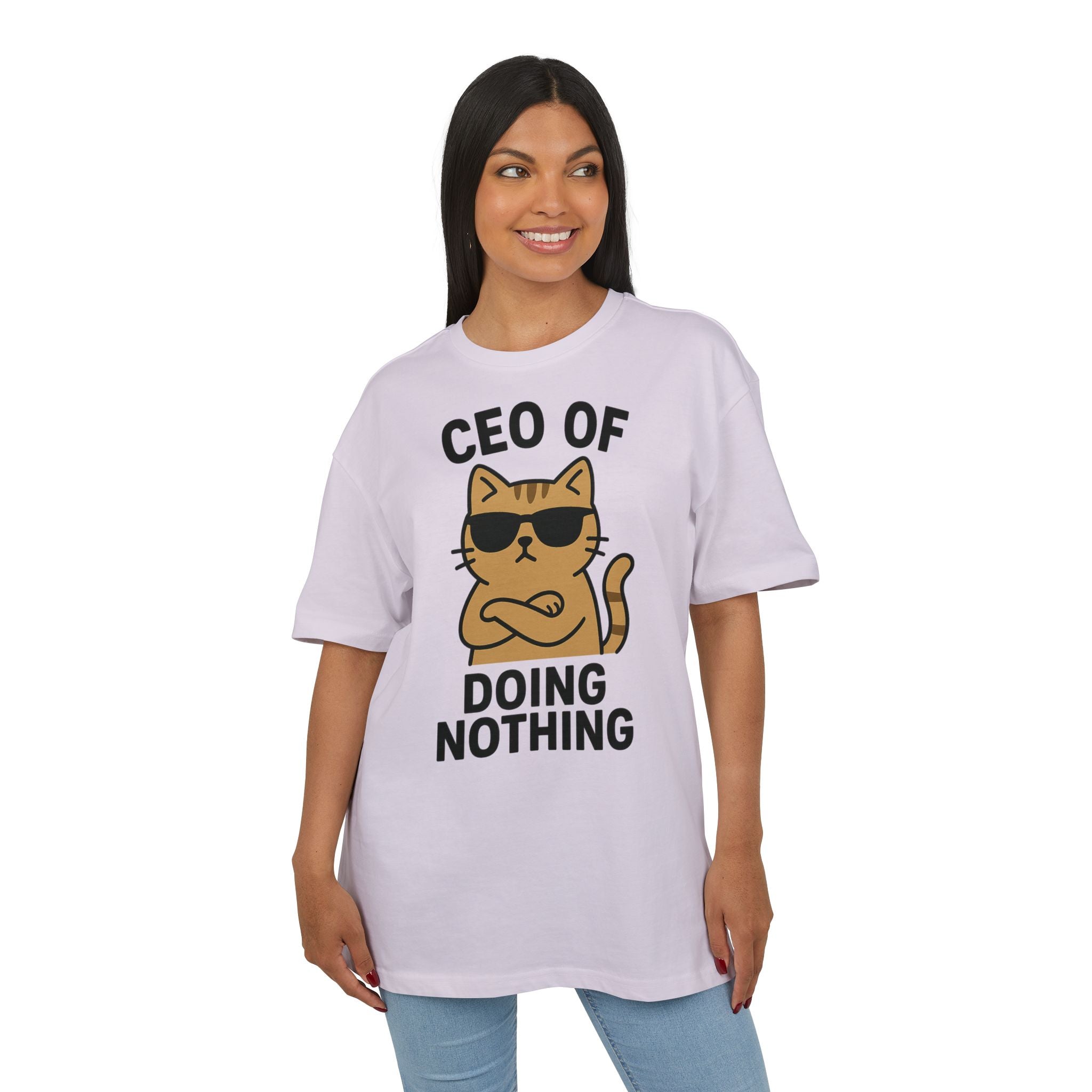 Lustiges Katzen T-Shirt, Unisex Heavy Oversize T-Shirt, CEO of Doing Nothing