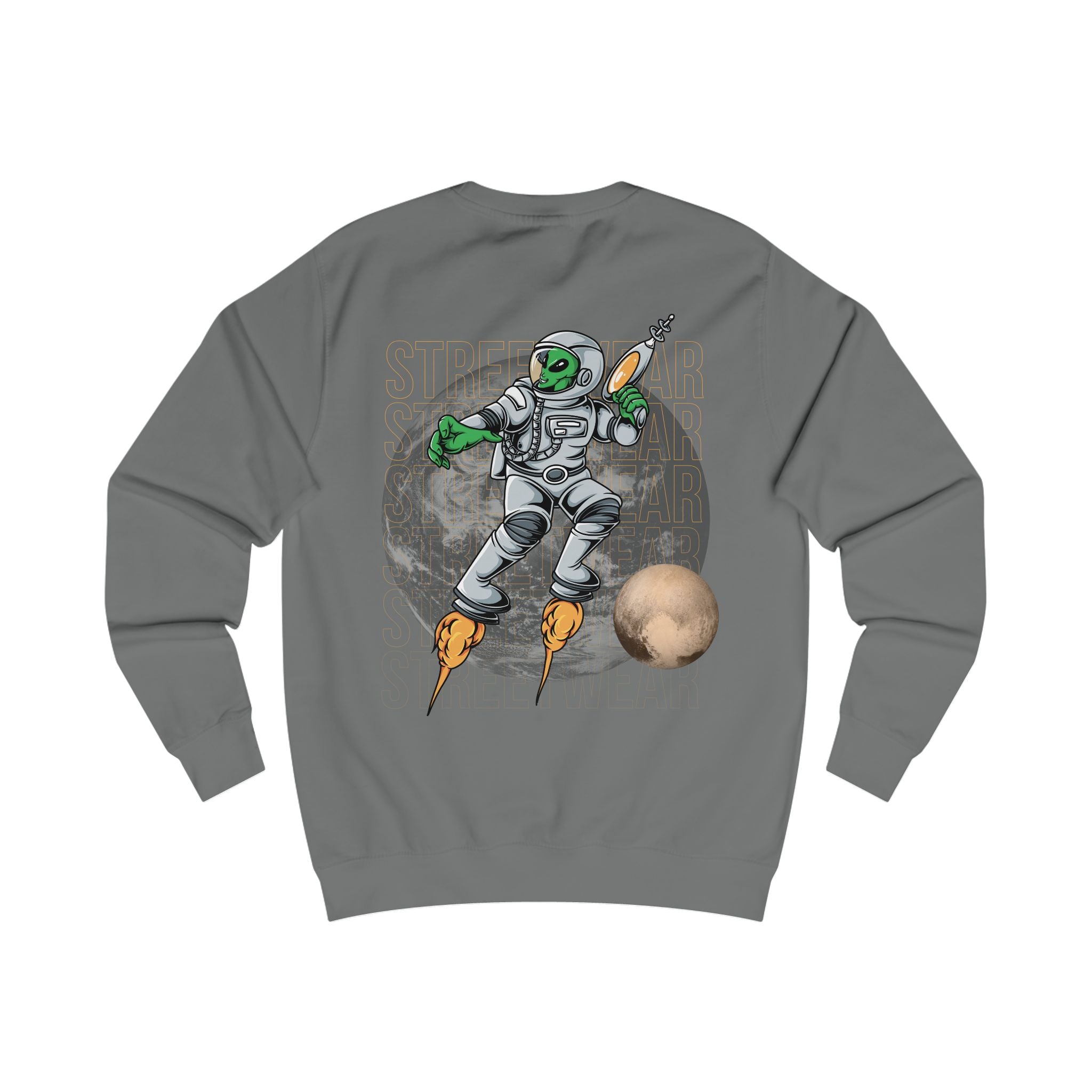 Cosmic Adventure Unisex Sweatshirt, Space Crew, Alien Design