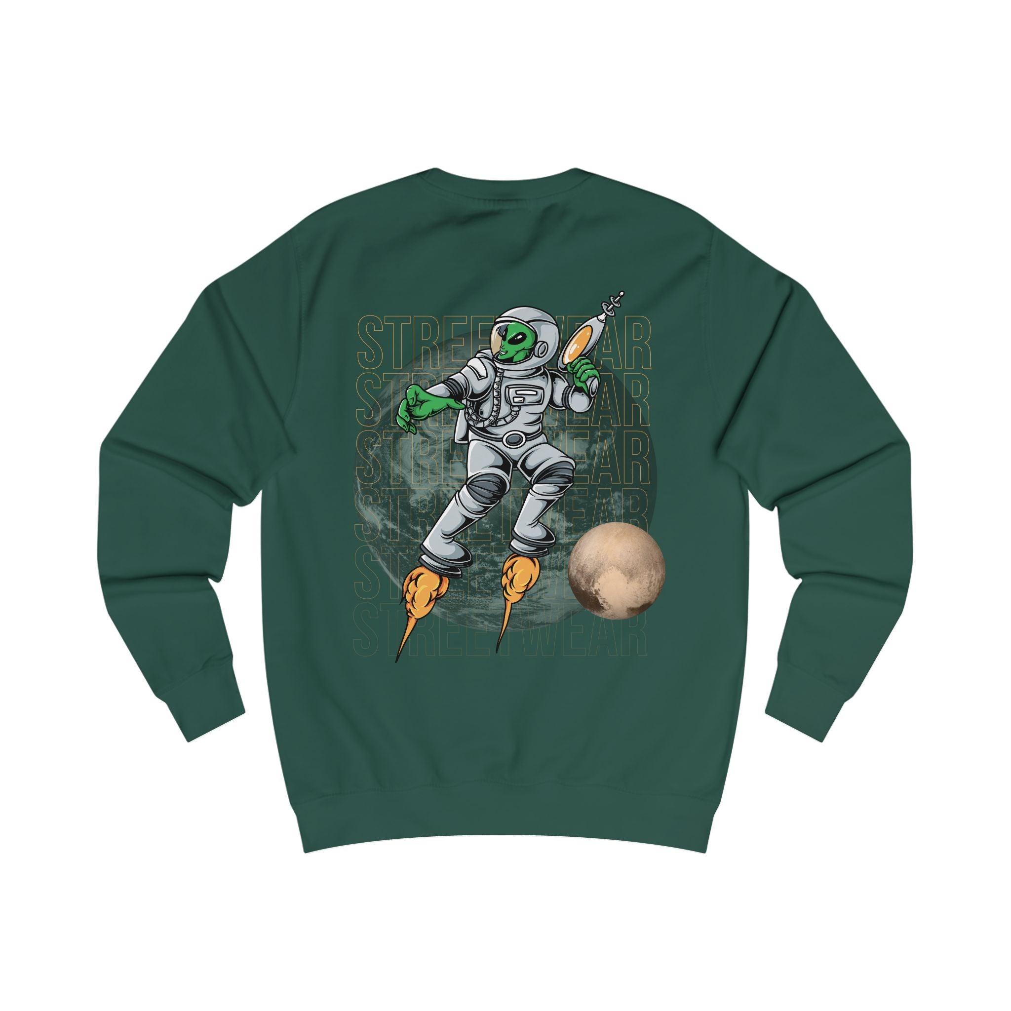 Cosmic Adventure Unisex Sweatshirt, Space Crew, Alien Design